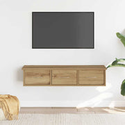 Wandkast 88x26x18,5 cm bewerkt hout eikenkleur