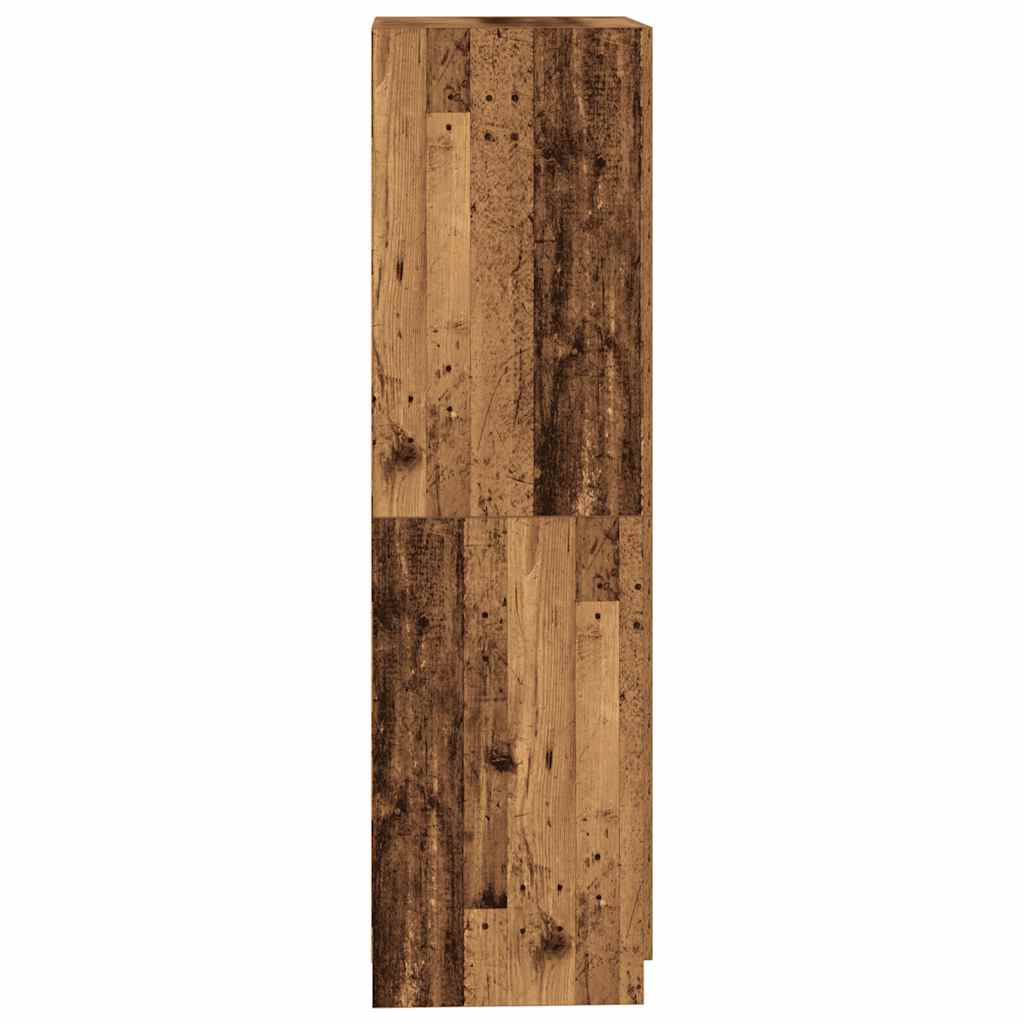 Kledingkast 90x52x200 cm bewerkt hout oud houtkleurig