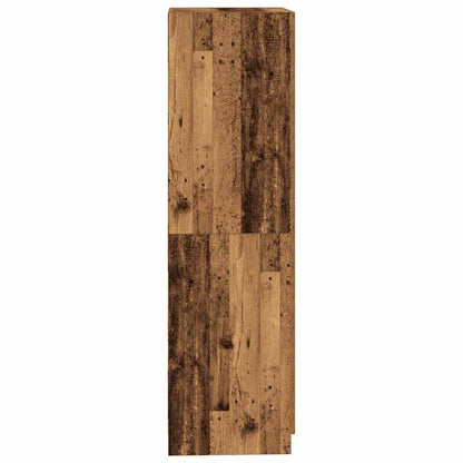 Kledingkast 90x52x200 cm bewerkt hout oud houtkleurig