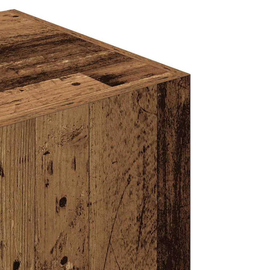 Kledingkast 90x52x200 cm bewerkt hout oud houtkleurig