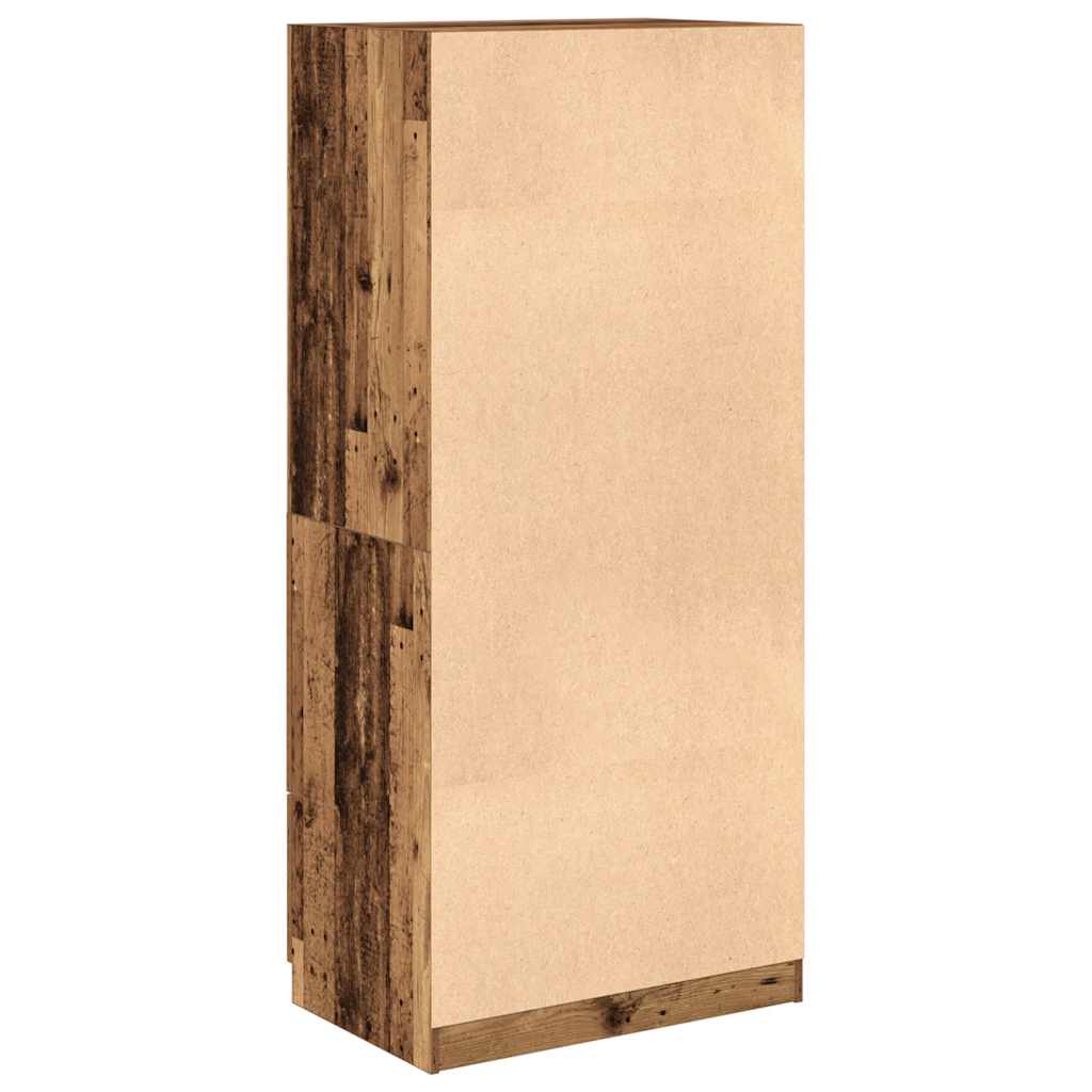 Kledingkast 80x52x180 cm bewerkt hout oud houtkleurig