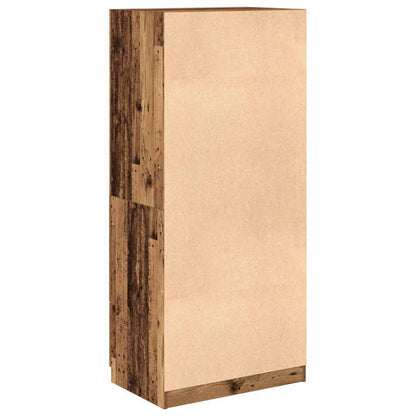 Kledingkast 80x52x180 cm bewerkt hout oud houtkleurig
