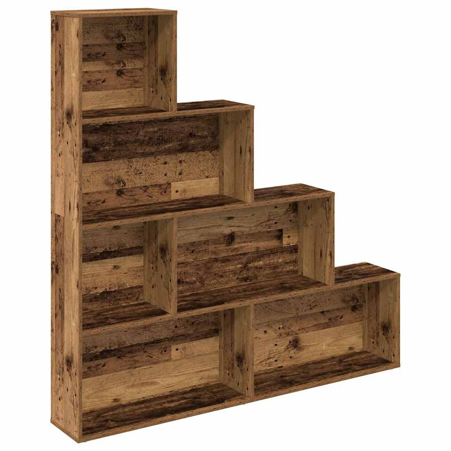 Boekenkast 157x24x160 cm bewerkt hout oud houtkleurig