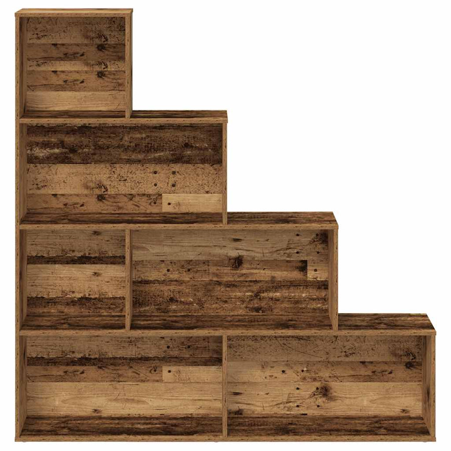 Boekenkast 157x24x160 cm bewerkt hout oud houtkleurig