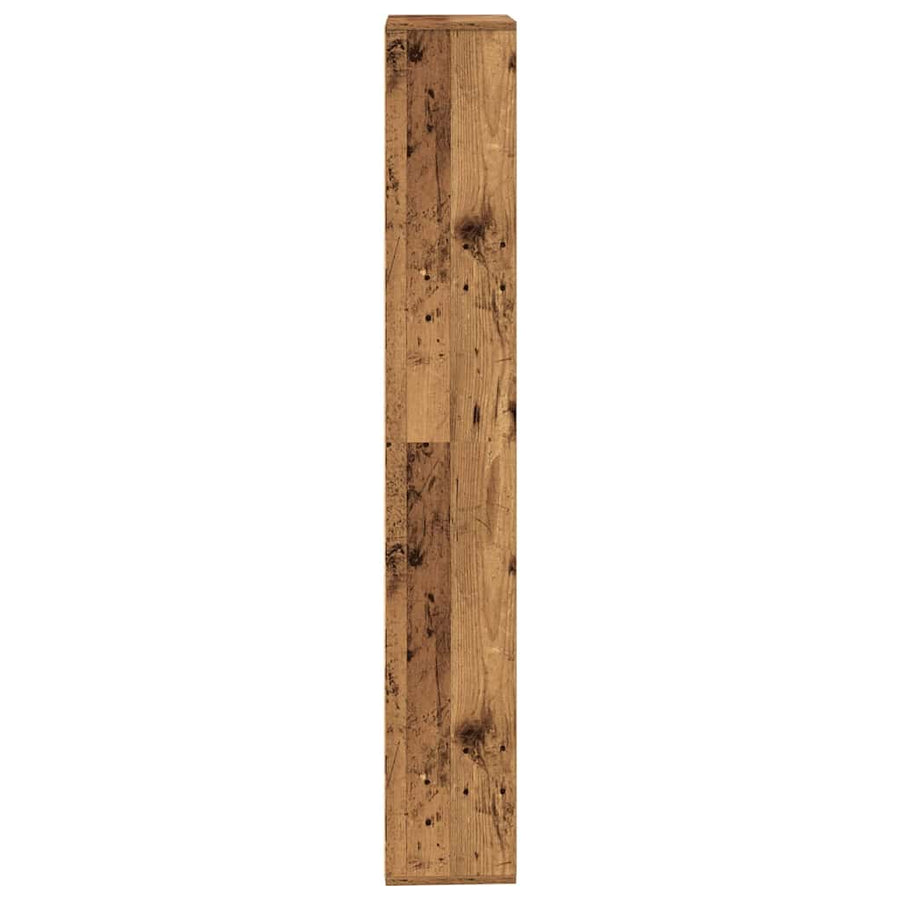 Boekenkast 157x24x160 cm bewerkt hout oud houtkleurig