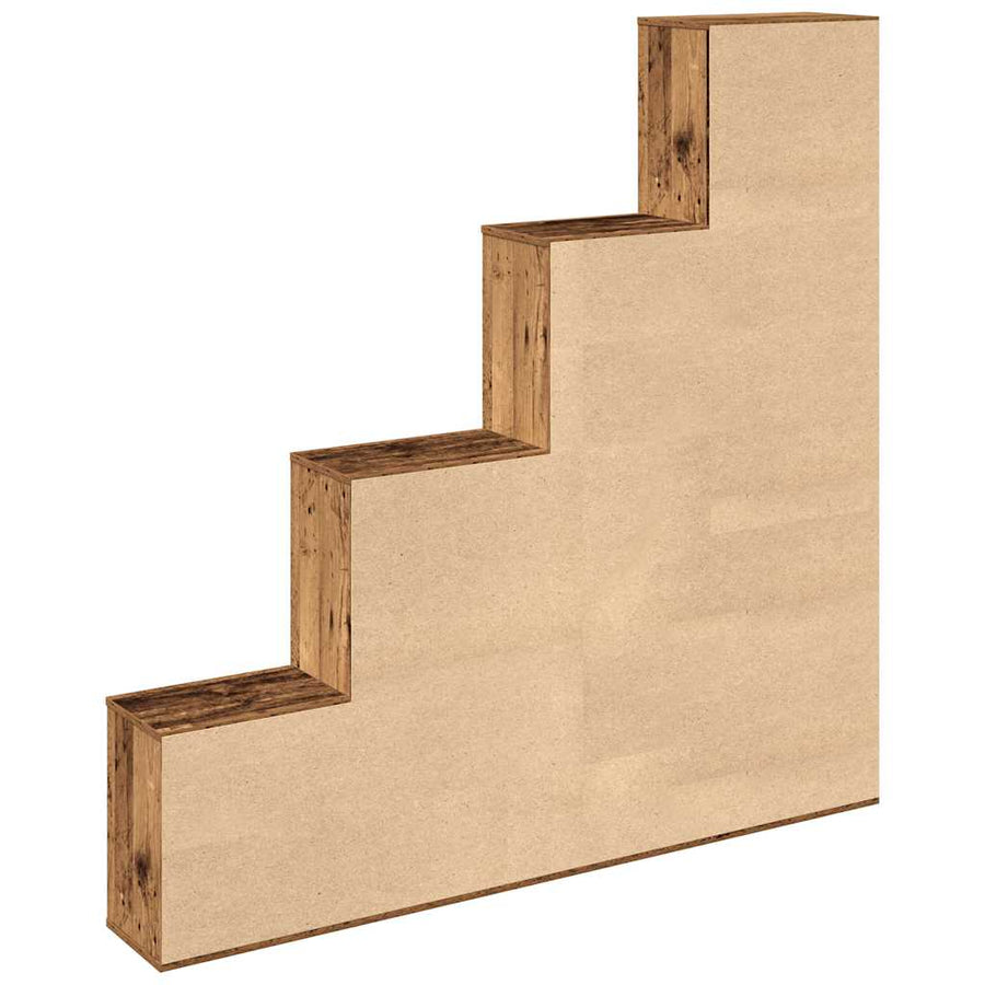 Boekenkast 157x24x160 cm bewerkt hout oud houtkleurig