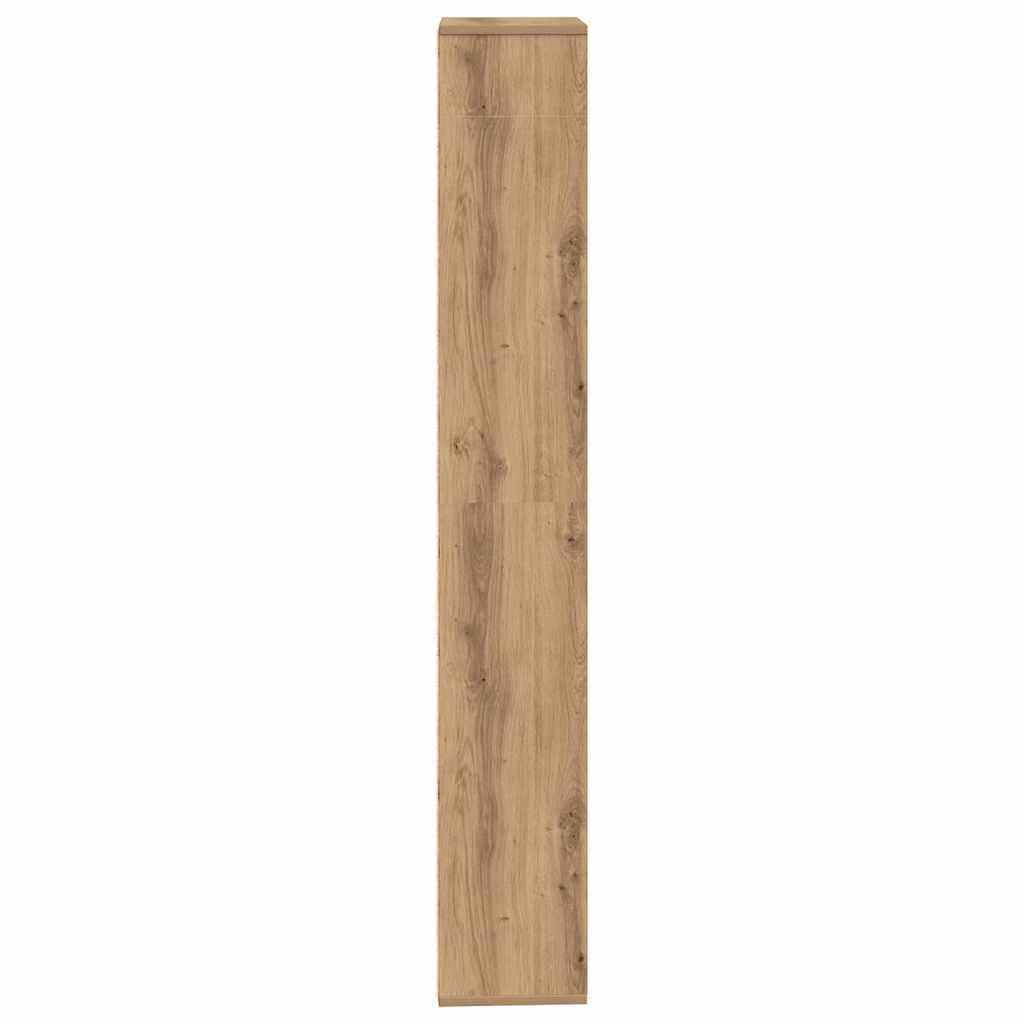 Boekenkast 157x24x160 cm bewerkt hout artisanaal eikenkleur