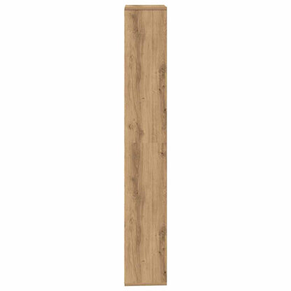 Boekenkast 157x24x160 cm bewerkt hout artisanaal eikenkleur