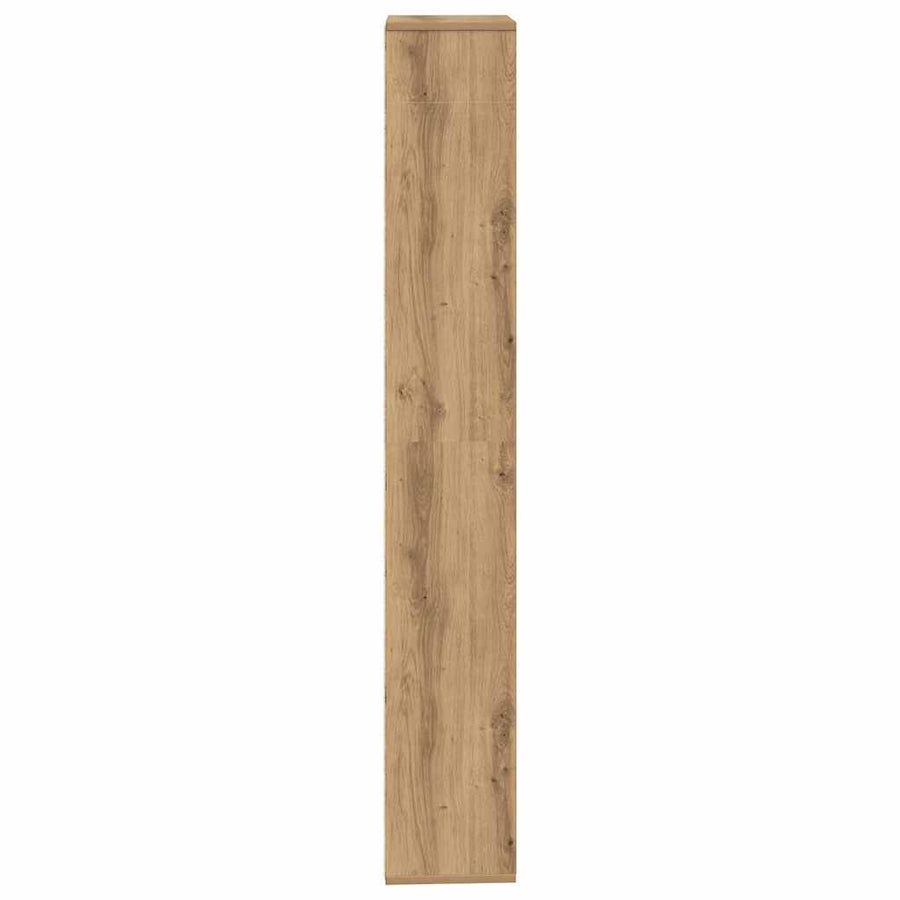 Boekenkast 157x24x160 cm bewerkt hout artisanaal eikenkleur