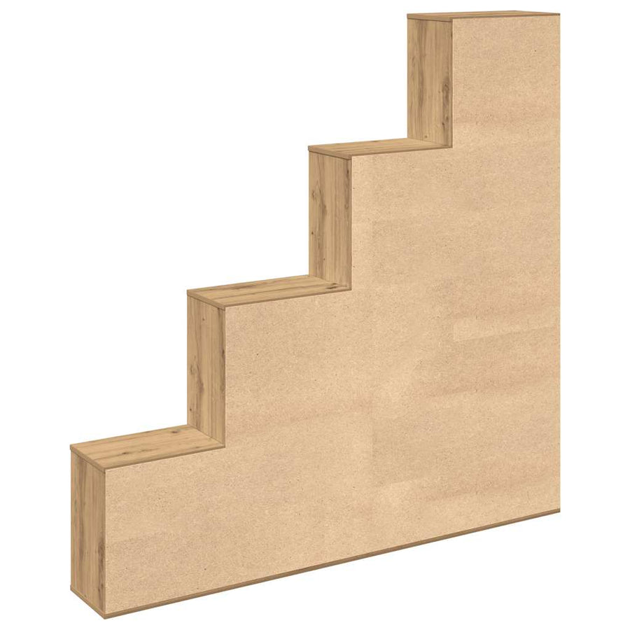 Boekenkast 157x24x160 cm bewerkt hout artisanaal eikenkleur
