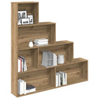 Boekenkast 157x24x160 cm bewerkt hout eikenkleur