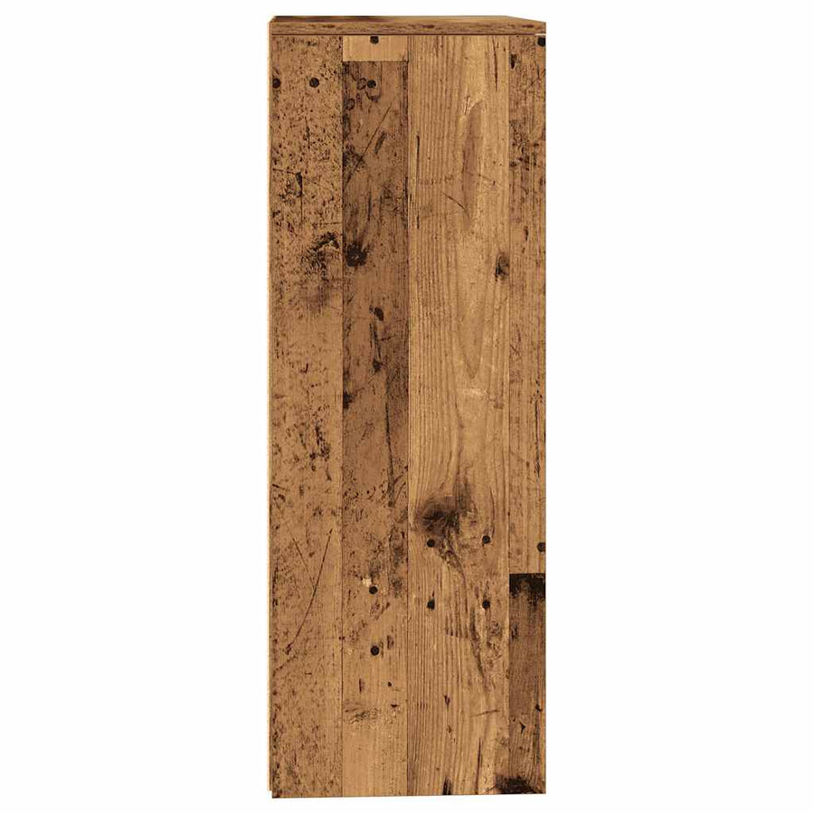 Dressoir met 6 lades 50x34x96 cm bewerkt hout oud houtkleurig