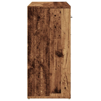Dressoir 88x30x64 cm bewerkt hout oud houtkleurig