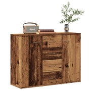 Dressoir 88x30x64 cm bewerkt hout oud houtkleur