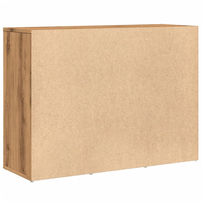 Dressoir 88x30x64 cm bewerkt hout artisanaal eikenkleur