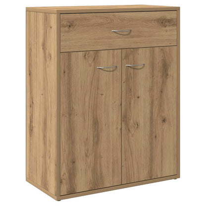 Dressoir 60x30x75 cm bewerkt hout artisanaal eikenkleurig