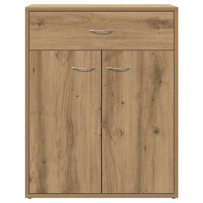 Dressoir 60x30x75 cm bewerkt hout artisanaal eikenkleurig