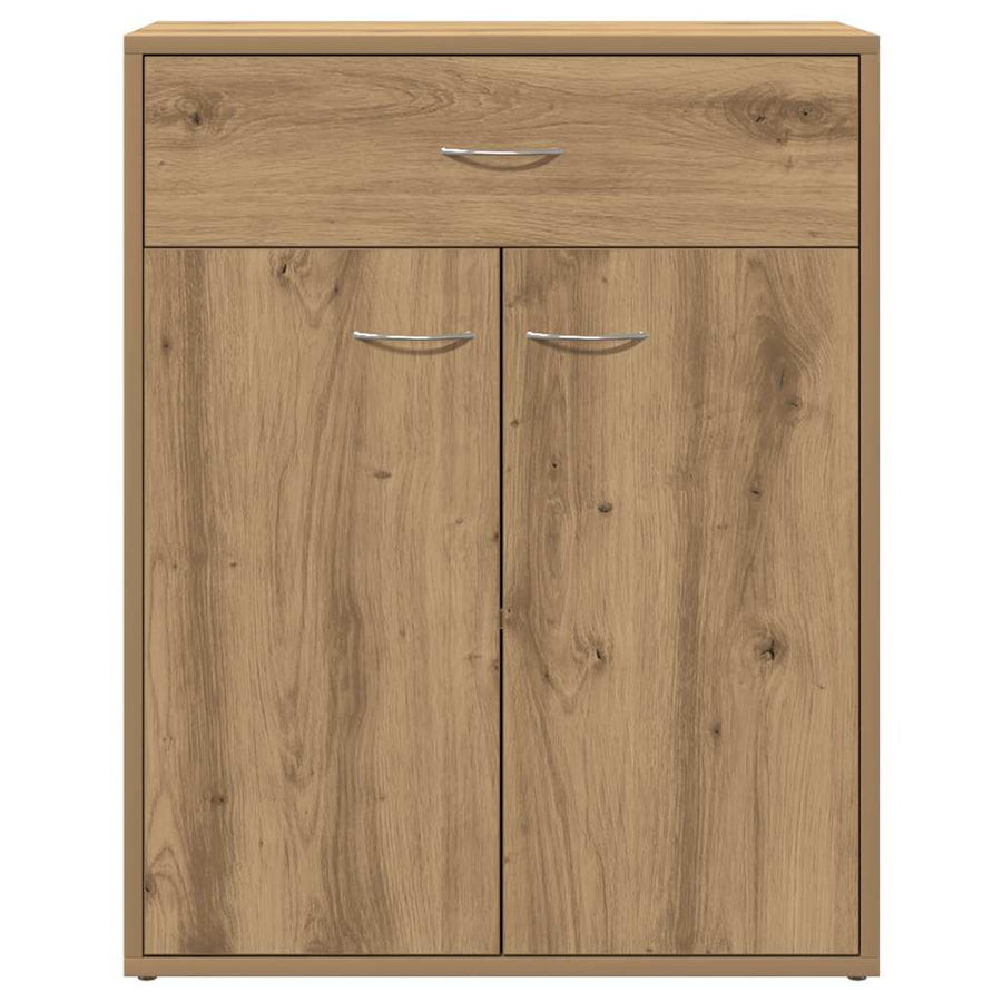 Dressoir 60x30x75 cm bewerkt hout artisanaal eikenkleurig