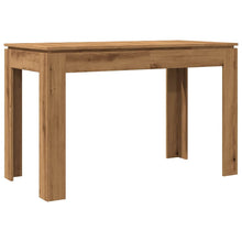 Eettafel 120x60x76 cm bewerkt hout artisanaal eikenkleur