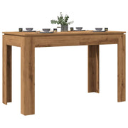 Dining table 120x60x76 cm treated wood artisan oak color
