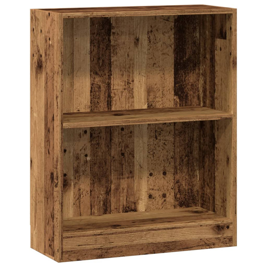 Boekenkast 60x24x76 cm bewerkt hout oud houtkleurig