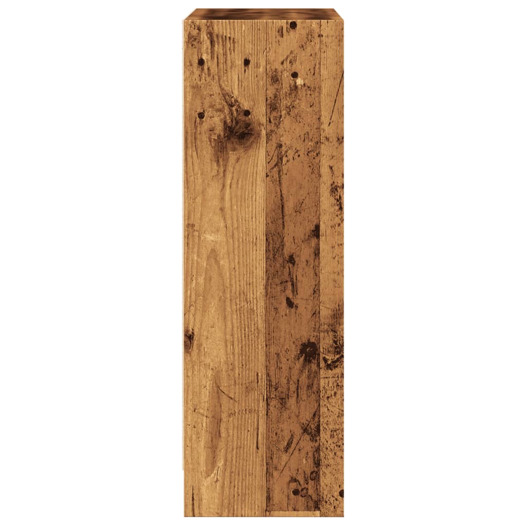 Boekenkast 60x24x76 cm bewerkt hout oud houtkleurig