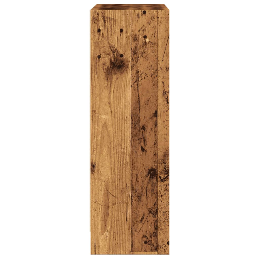 Boekenkast 60x24x76 cm bewerkt hout oud houtkleurig