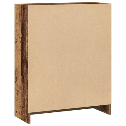 Boekenkast 60x24x76 cm bewerkt hout oud houtkleurig