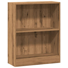 Boekenkast 60x24x76 cm bewerkt hout artisanaal eikenkleurig