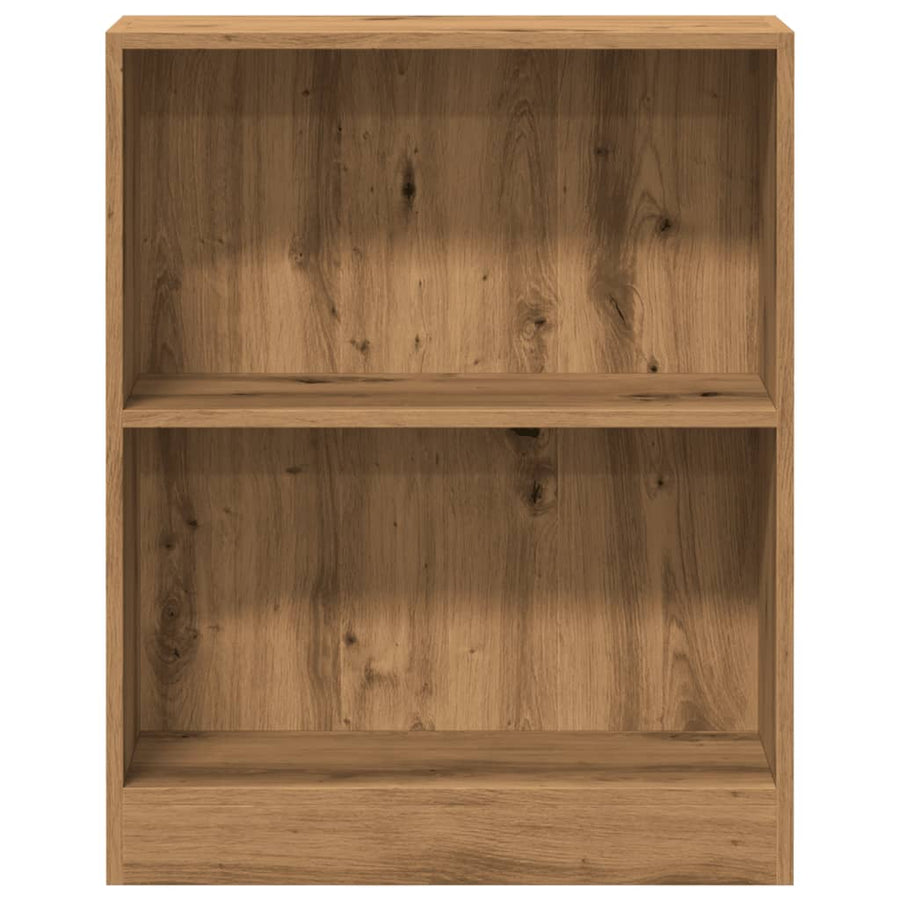 Boekenkast 60x24x76 cm bewerkt hout artisanaal eikenkleurig