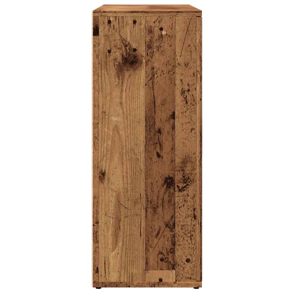 Dressoir 91x29,5x75 cm bewerkt hout oud houtkleurig