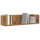 CD-wandschap 75x18x18 cm bewerkt hout eikenkleurig