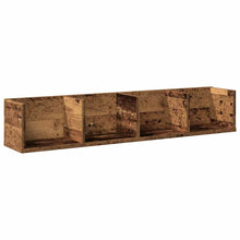 Cd-wandschap 100x18x18 cm bewerkt hout oud houtkleurig