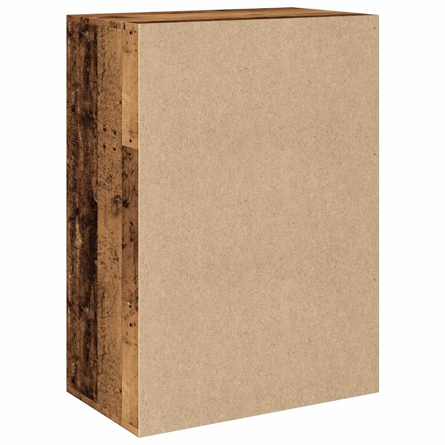 Schoenenkast 60x35x84 cm bewerkt hout oud houtkleurig