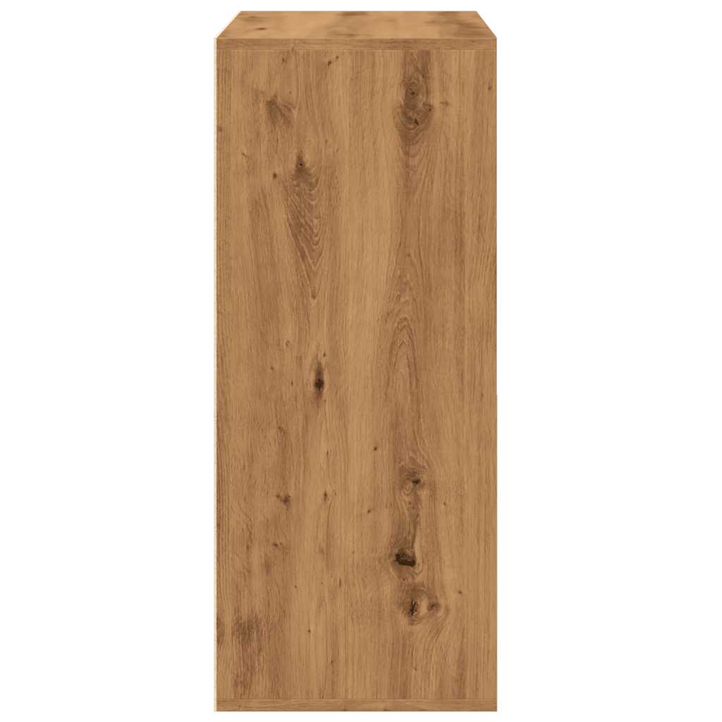 Schoenenkast 60x35x84 cm bewerkt hout artisanaal eikenkleur
