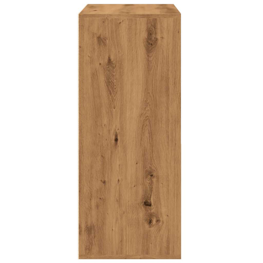 Schoenenkast 60x35x84 cm bewerkt hout artisanaal eikenkleur