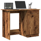 Desk 100x50x76 cm treated wood antique wood look