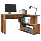 Corner desk 200.5x50x76 cm treated wood old wood color