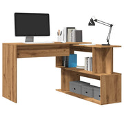 Hoekbureau 200,5x50x76 cm bewerkt hout eikenkleur