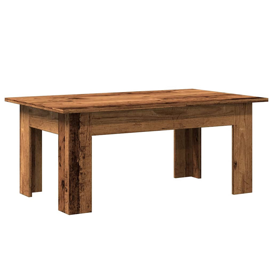 Salontafel 100x60x42 cm bewerkt hout oud houtkleurig