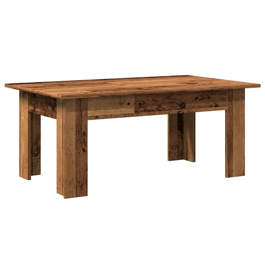 Salontafel 100x60x42 cm bewerkt hout oud houtkleurig