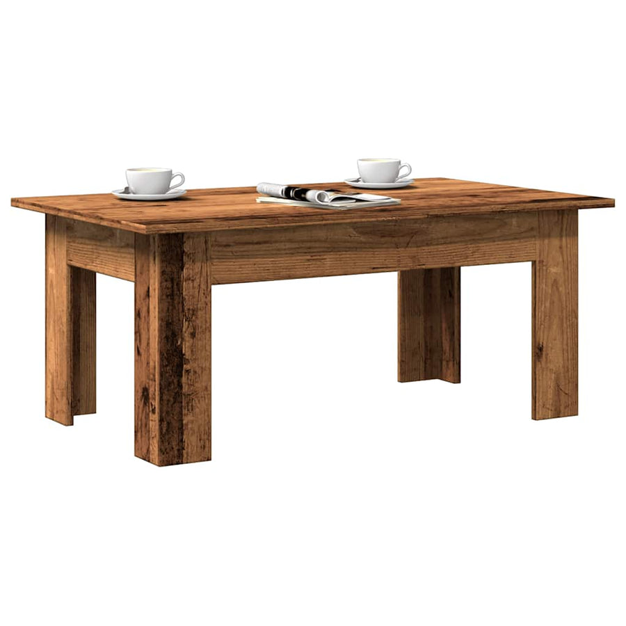 Salontafel 100x60x42 cm bewerkt hout oud houtkleurig