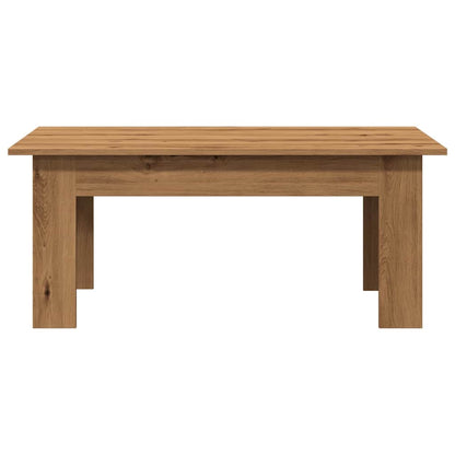 Salontafel 100x60x42 cm bewerkt hout artisanaal eikenkleur