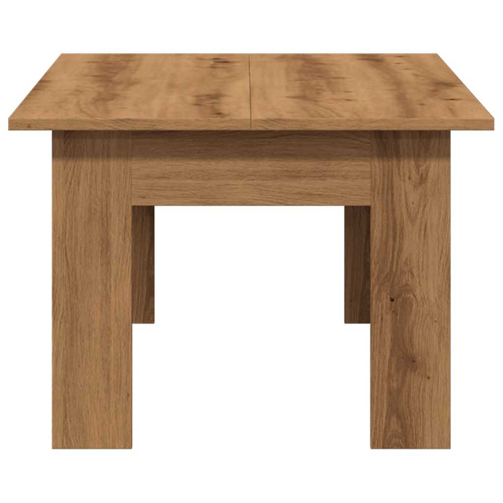 Salontafel 100x60x42 cm bewerkt hout artisanaal eikenkleur
