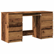 Schrijftafel 140x50x77 cm bewerkt hout oud houtkleurig