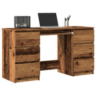 Desk 140x50x77 cm treated wood old wood color
