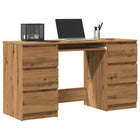 Desk 140x50x77 cm processed wood artisan oak color