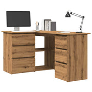 Hoekbureau 145x100x76 cm bewerkt hout eikenkleur