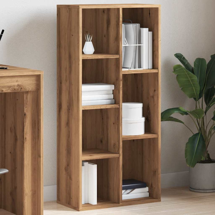 Boekenkast 50x25x104 cm artisanaal eikenkleur