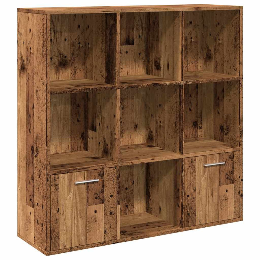 Boekenkast 98x29x97,5 cm bewerkt hout oud houtkleurig